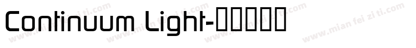 Continuum Light字体转换